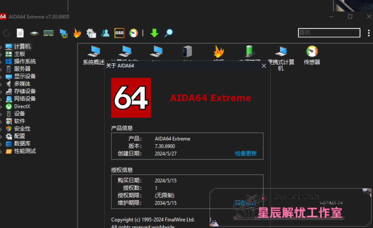 AIDA64 Extreme V7.30.6900 至尊版：功能详解与体验分享-星辰解忧