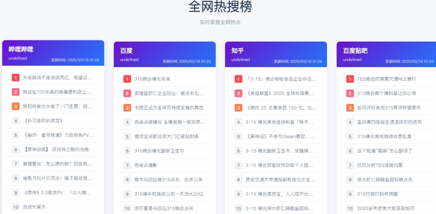 Zibll 子比主题添加全网热搜榜单教程 适合任何WordPress网站-星辰解忧工作室